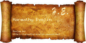 Harmathy Evelin névjegykártya